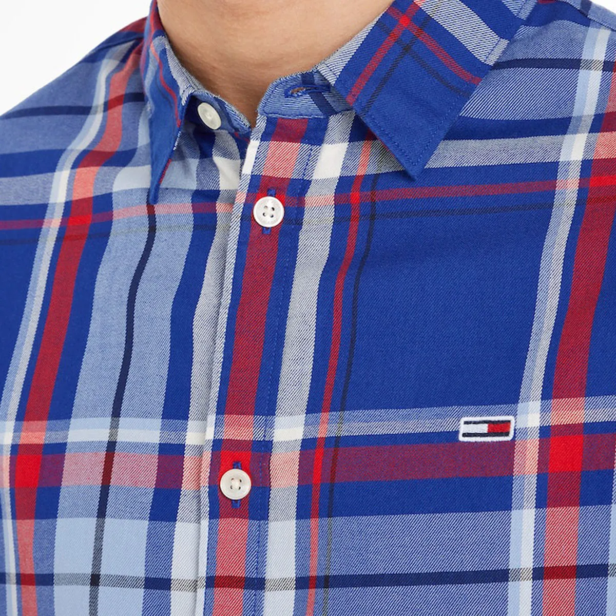 Tommy Jeans Essential Check Shirt Navy