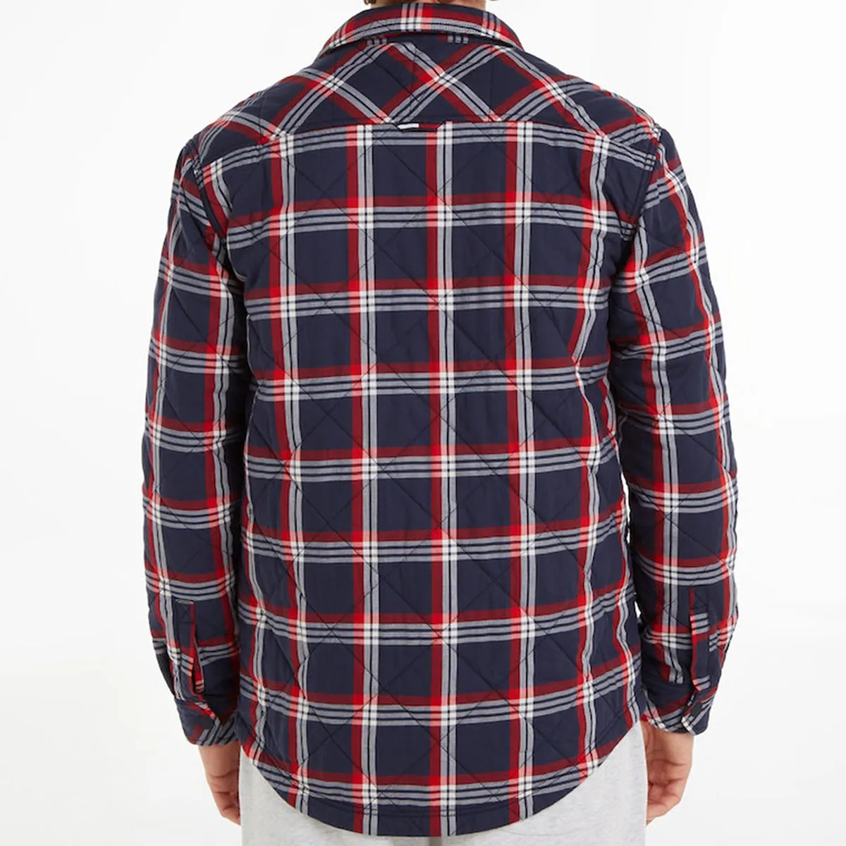 Tommy Jeans Padded Check Overshirt Navy
