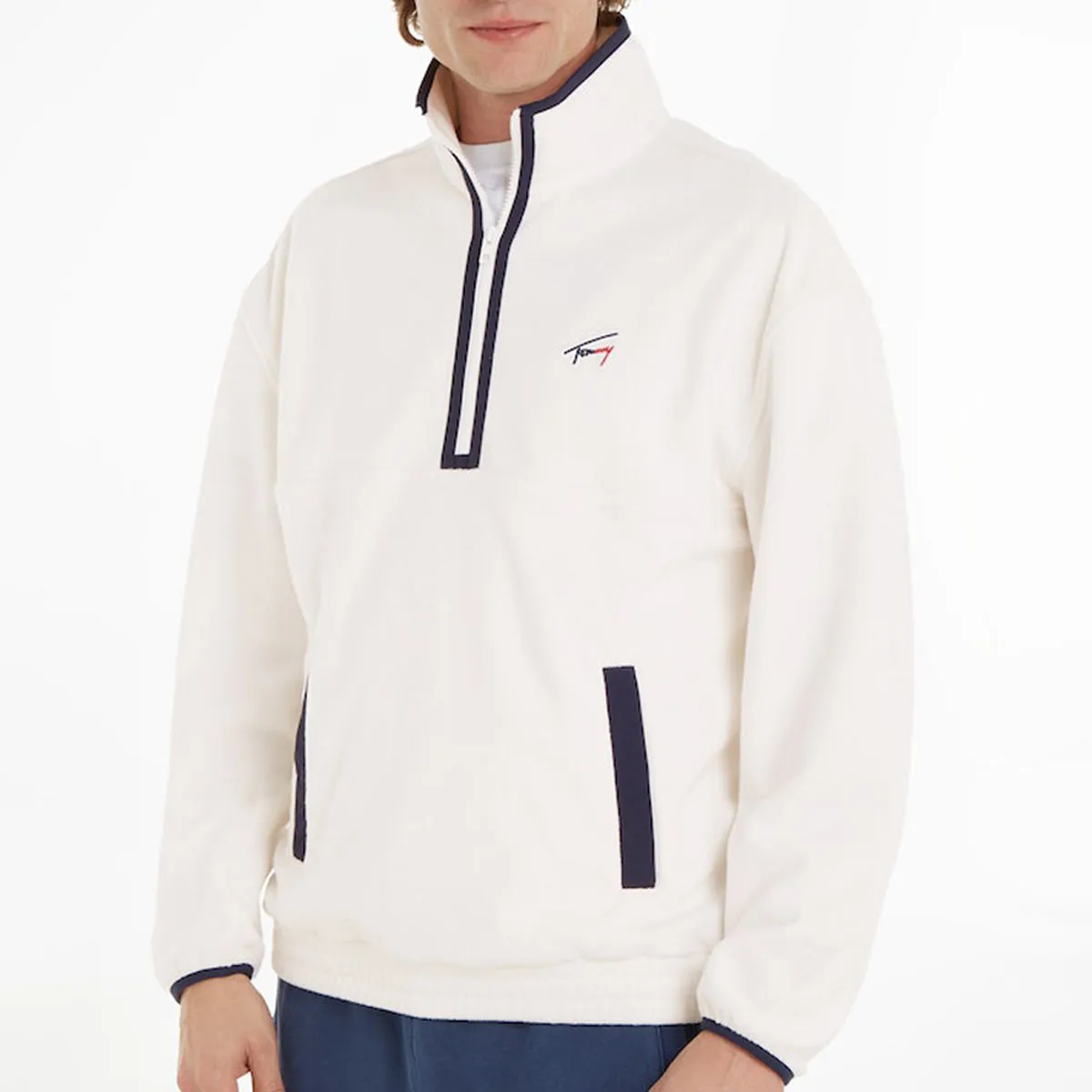 Tommy Jeans RLX Halz Zip Polar Fleece White