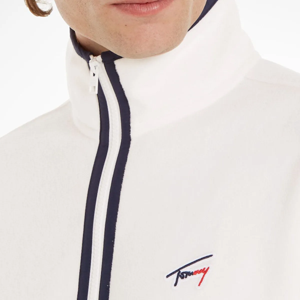 Tommy Jeans RLX Halz Zip Polar Fleece White