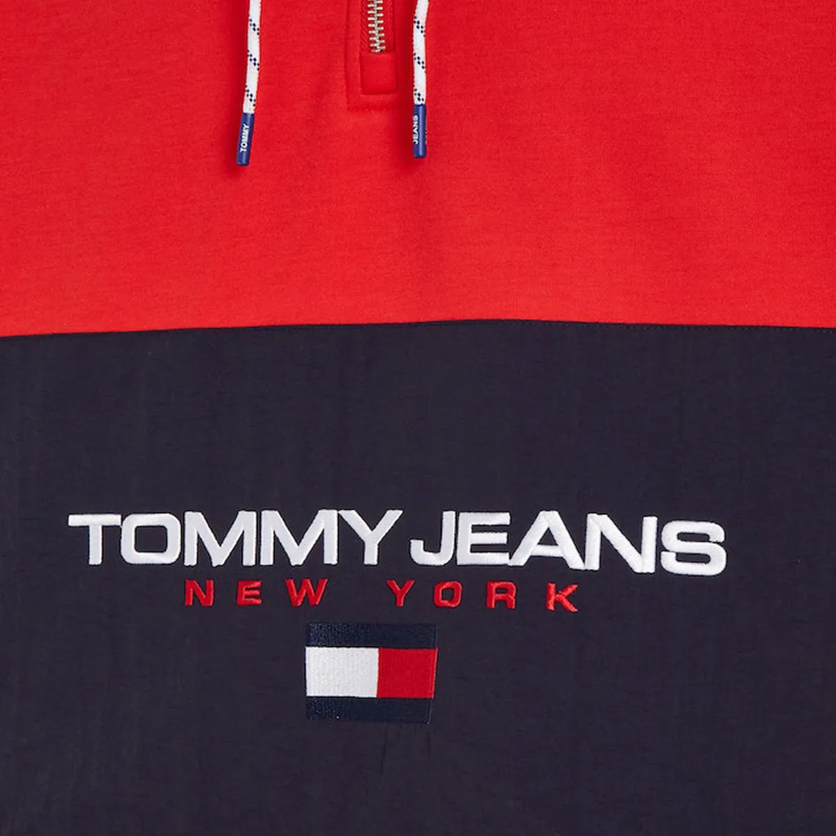 Tommy Jeans OVZ Fabric Mix Half Zip Crim