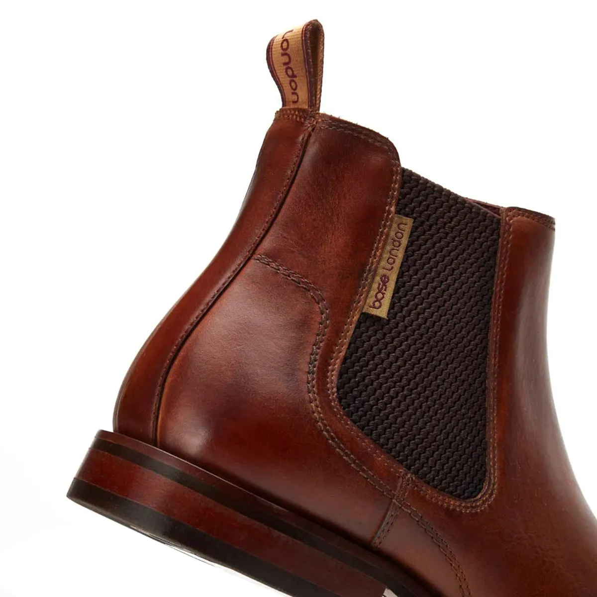 Base London Sikes Leather Boots Tan