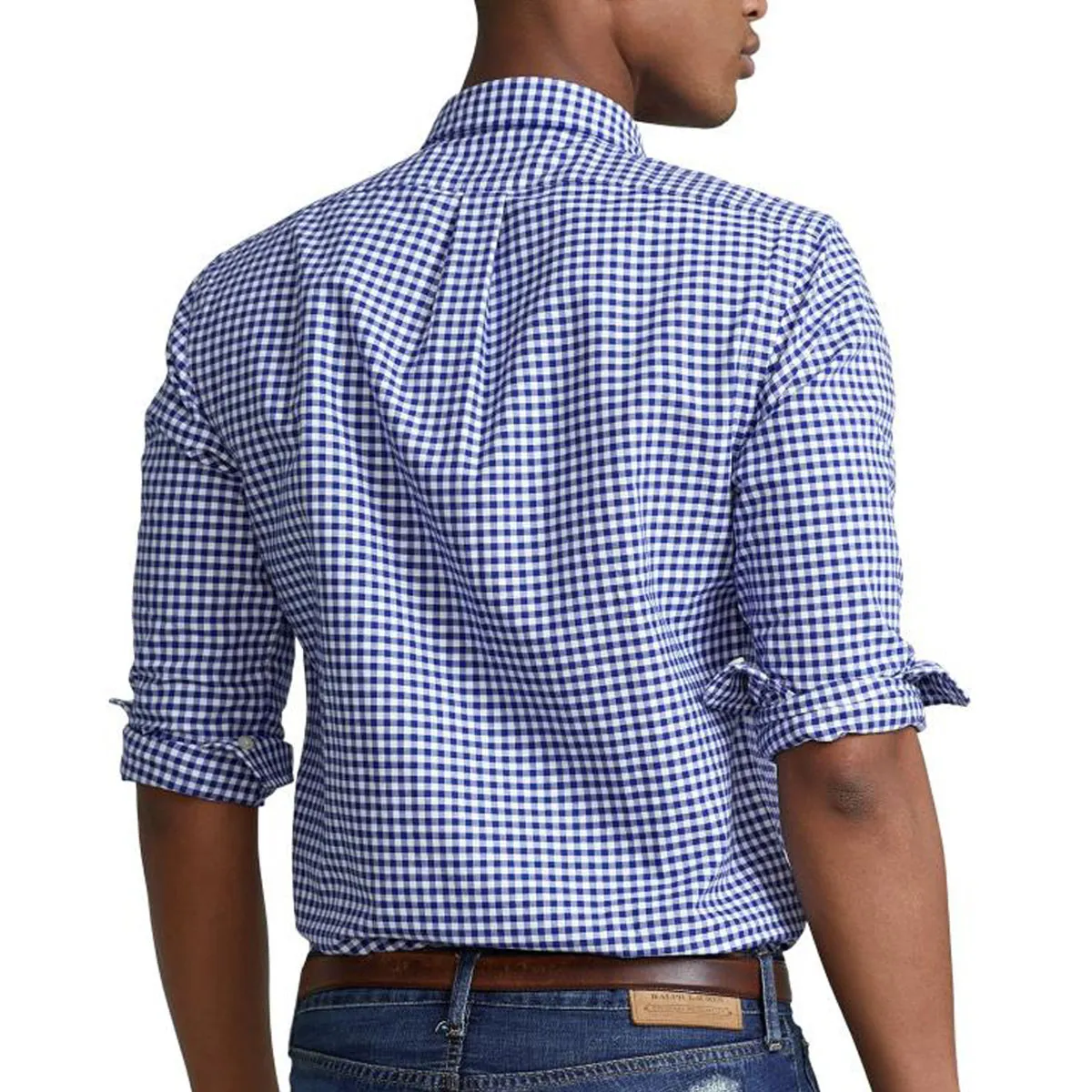 Ralph Lauren Slim Fit Oxford Checked Shirt in Blue