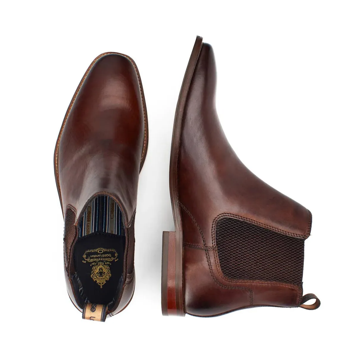 Base London Sikes Leather Boots Brown