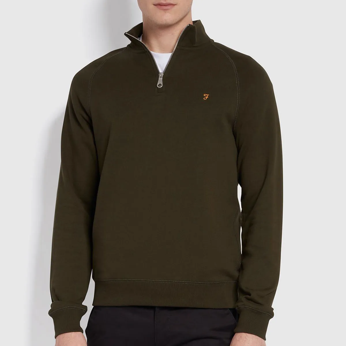 Farah Jim 1/4 Zip Sweater Evergreen