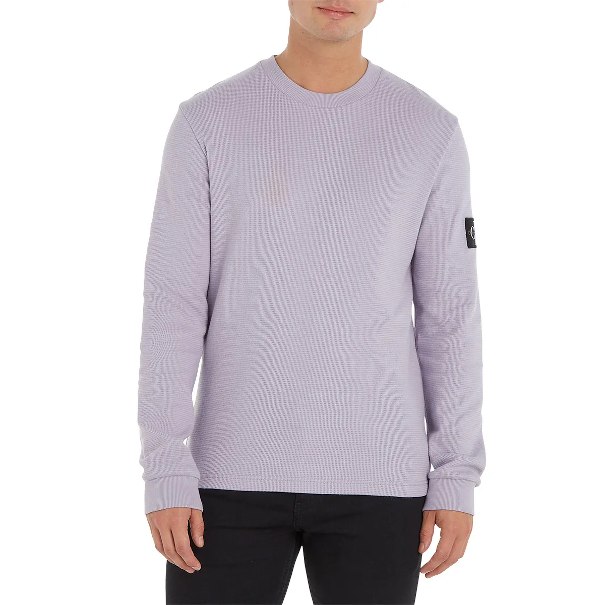 Calvin Klein LS Waffle Tee Lavender Aura