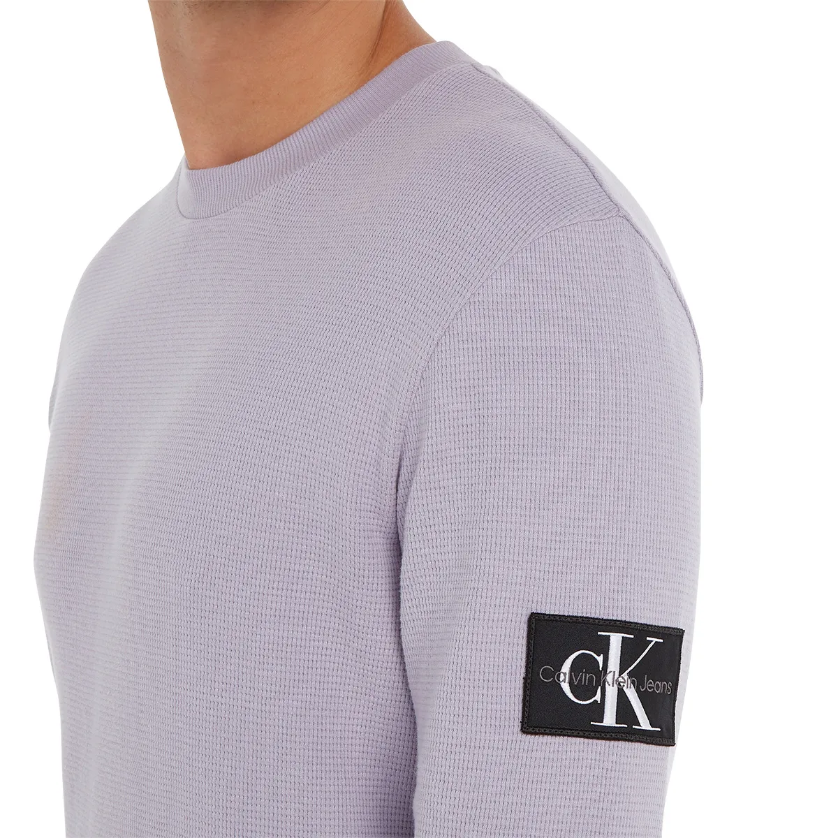 Calvin Klein LS Waffle Tee Lavender Aura