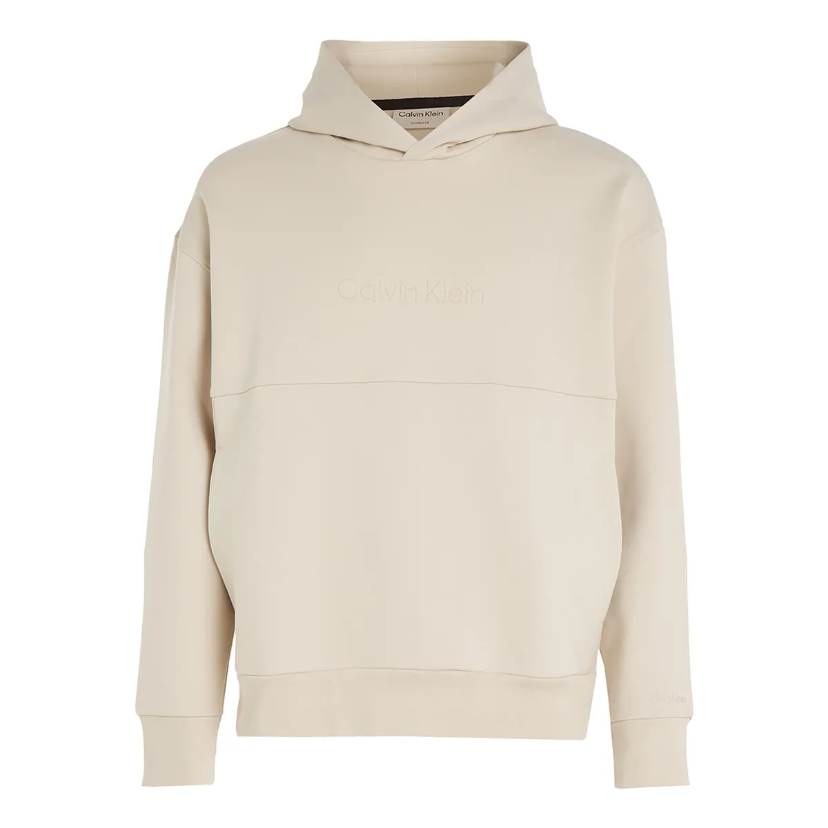 Calvin Klein Debossed Logo Hood Stony Beige