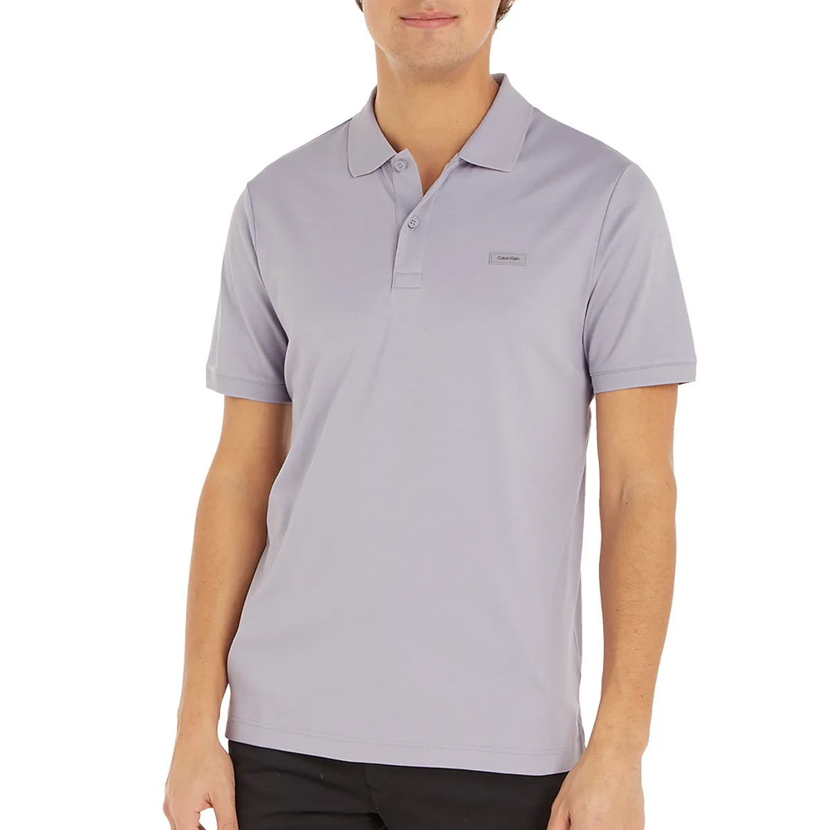 Calvin Klein Cotton Slim Polo Dapple Grey