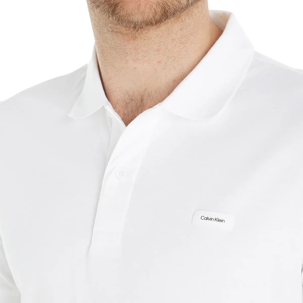 Calvin Klein Slim Cotton Polo In Bright