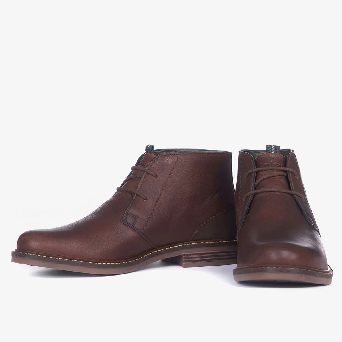 Barbour Readhead Leather Boot In Teak