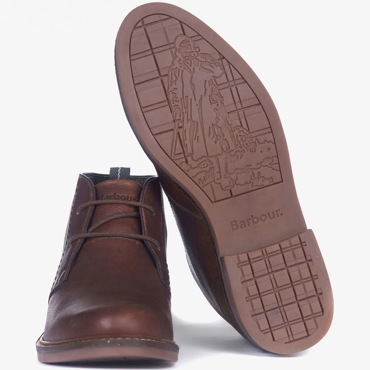 Barbour Readhead Leather Boot In Teak