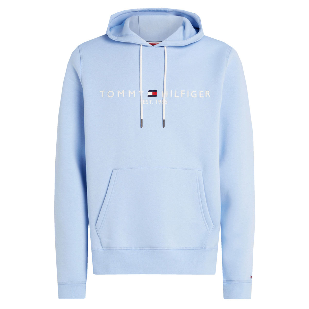 Blue tommy hilfiger hoodie mens sale
