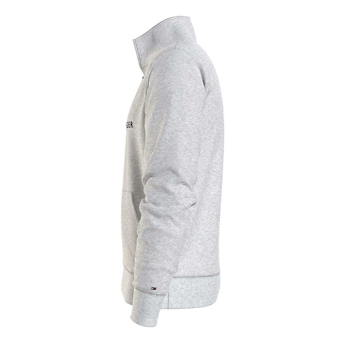 Tommy Hilfiger Logo Mock Neck Grey Heather