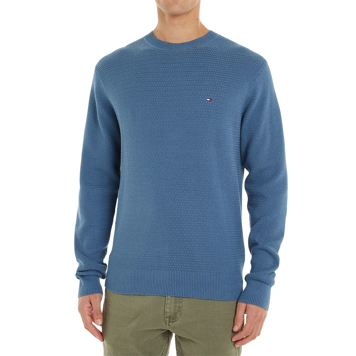 Tommy Hilfiger Interlaced Crew Blue Coas