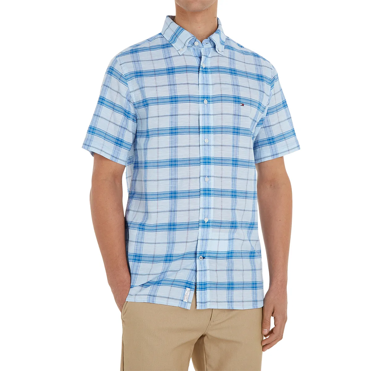 Tommy Hilfiger Tonal Check Shirt Cloudy