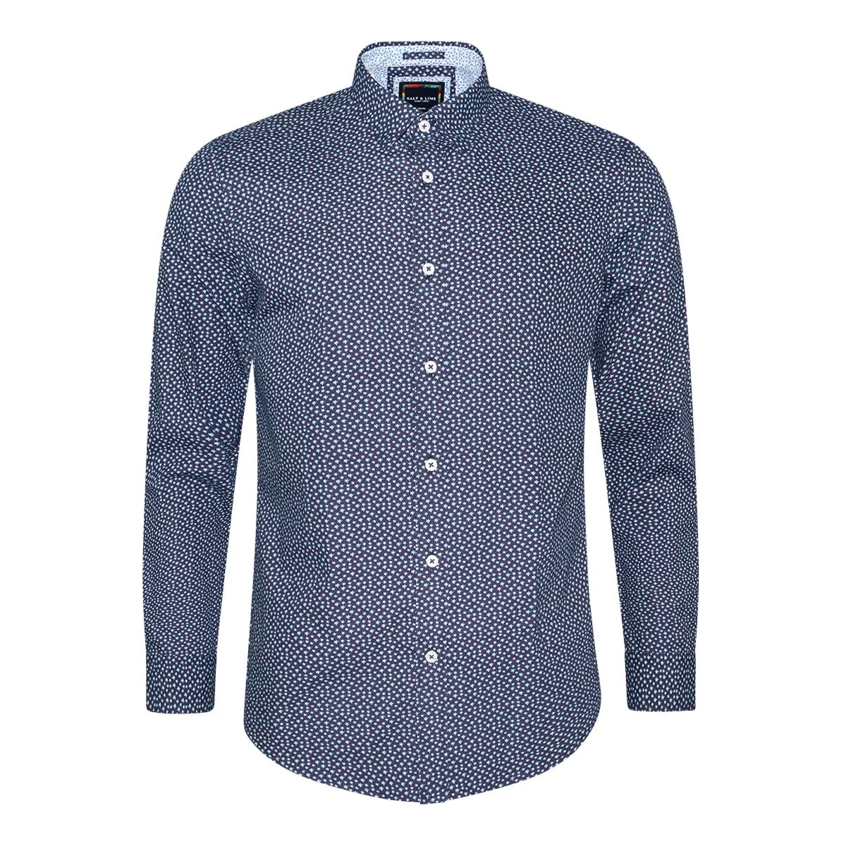 Salt & Lime Gin Mule Poplin Shirt in Navy