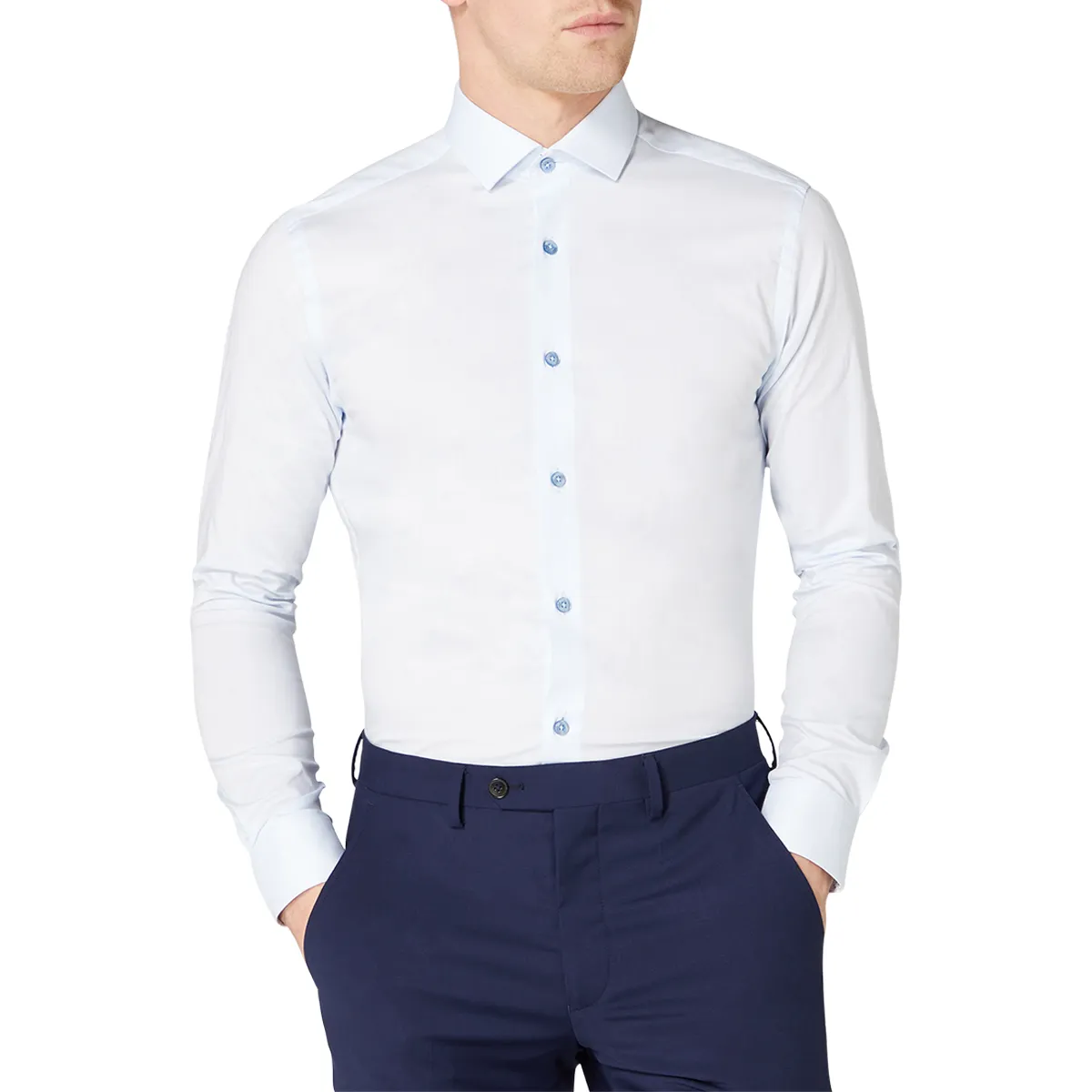 Remus Uomo Slim Kirk Shirt Blue