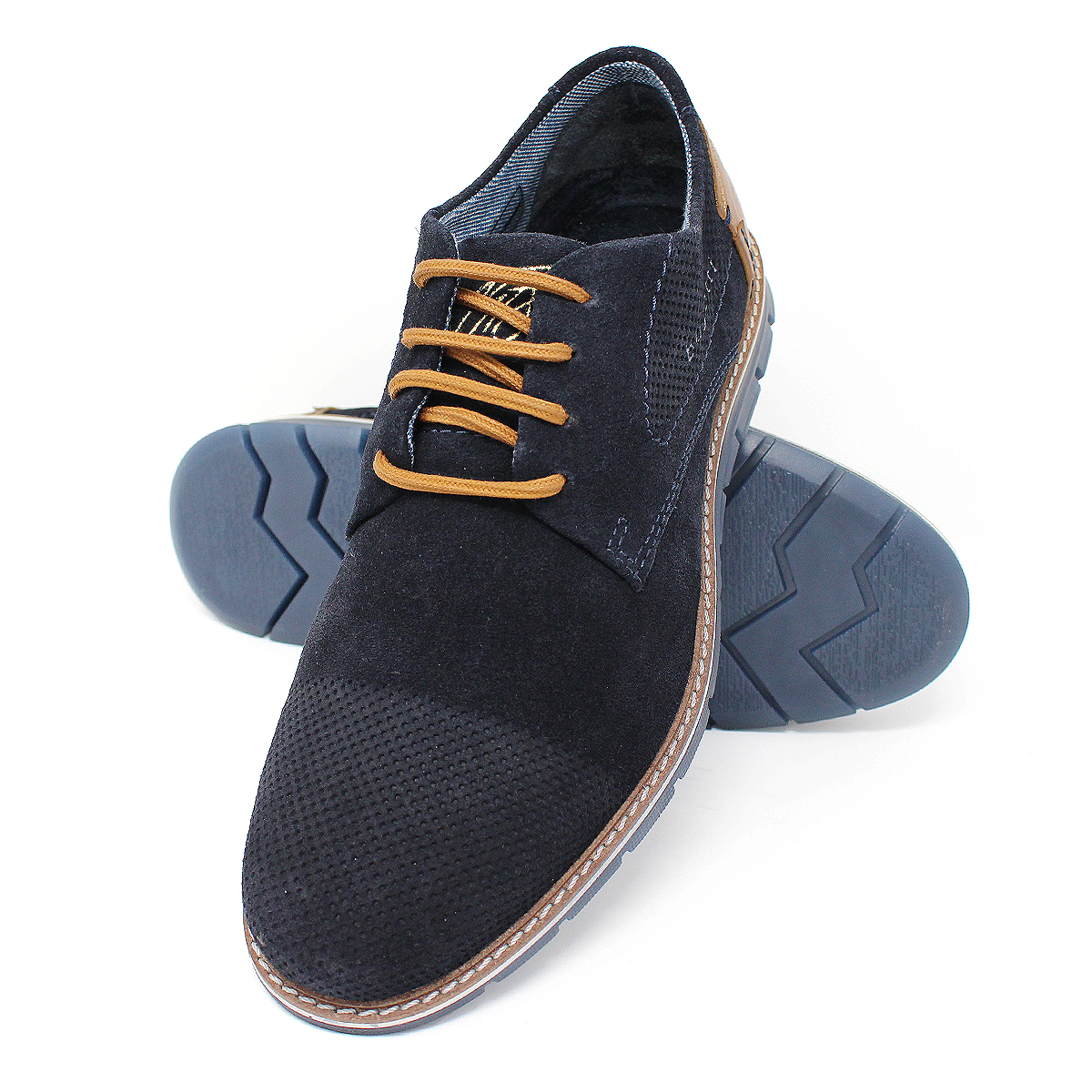 Bugatti Simone Suede Shoe Dark Blue Ejmenswear Store