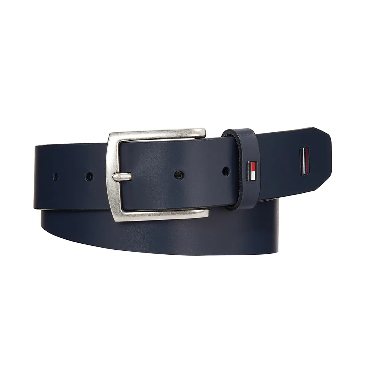 Tommy Hilfiger Denton Leather Belt Space Blue