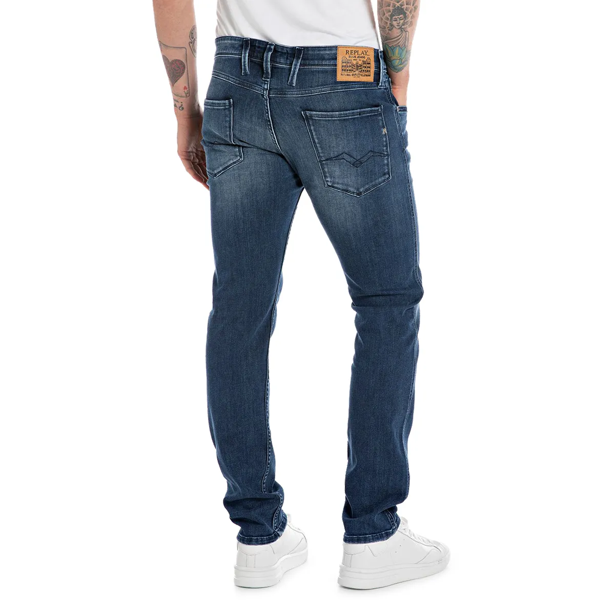 Replay Anbass Hypyerflex Jean Dark Indigo