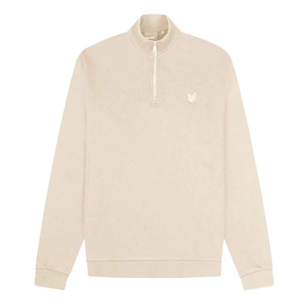Lyle & Scott Tonal Eagle Quarter Zip Sweatshirt Cove