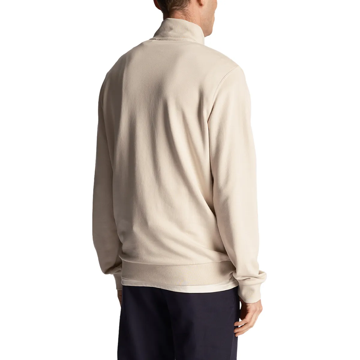 Lyle & Scott Tonal Eagle Quarter Zip Sweatshirt Cove