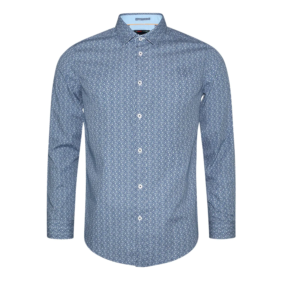 Salt & Lime Flowers Poplin Shirt Blue