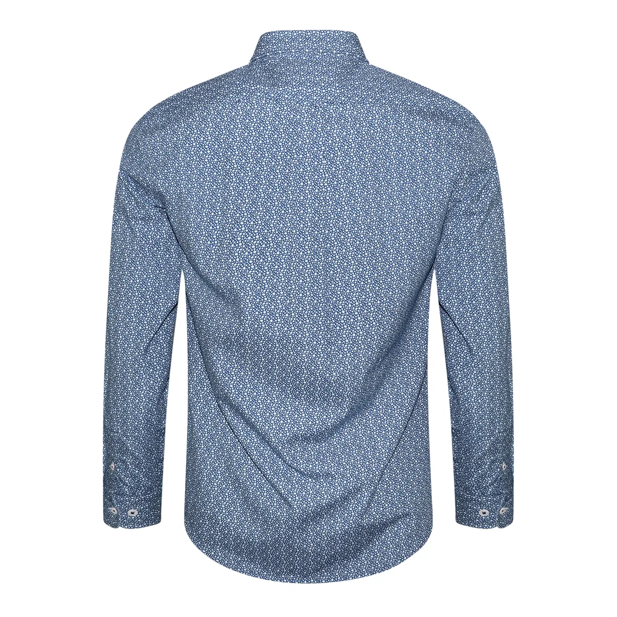Salt & Lime Flowers Poplin Shirt Blue