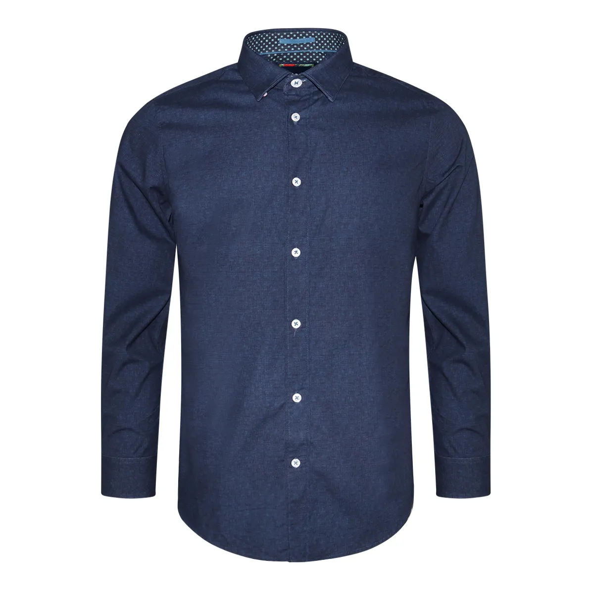 Salt & Lime Printed Poplin Shirt Navy