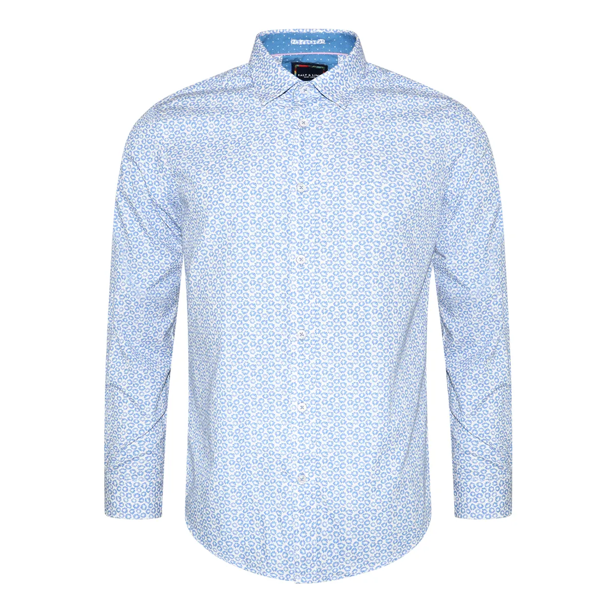 Salt & Lime Brush Poplin Shirt Blue