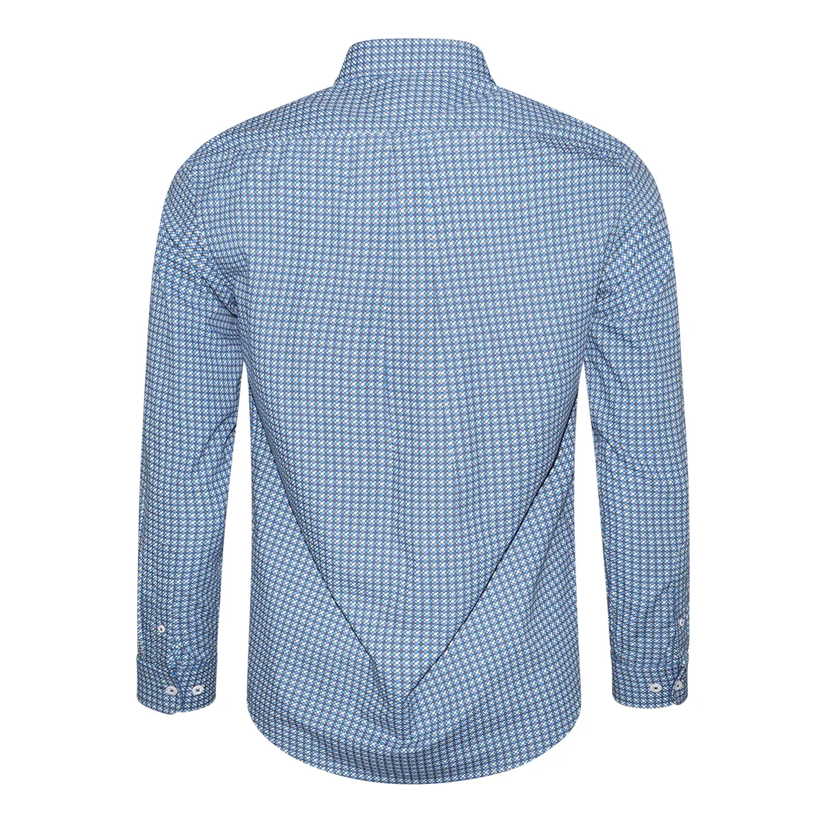 Salt & Lime Printed Poplin Shirt Blue