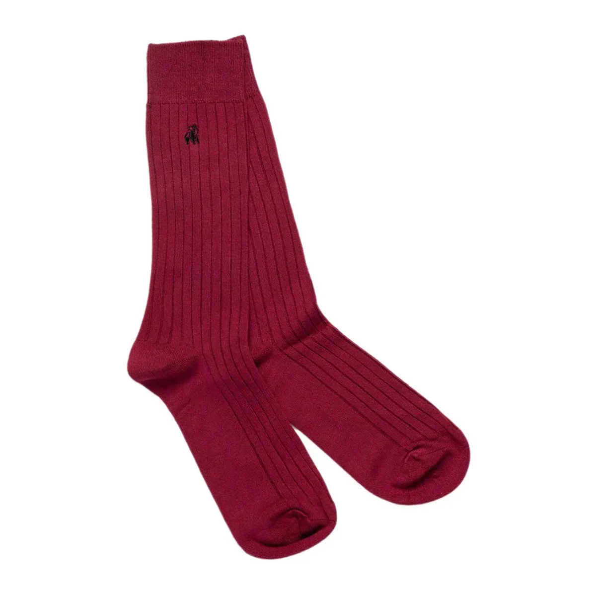 Swole Panda Socks Deep Burgundy
