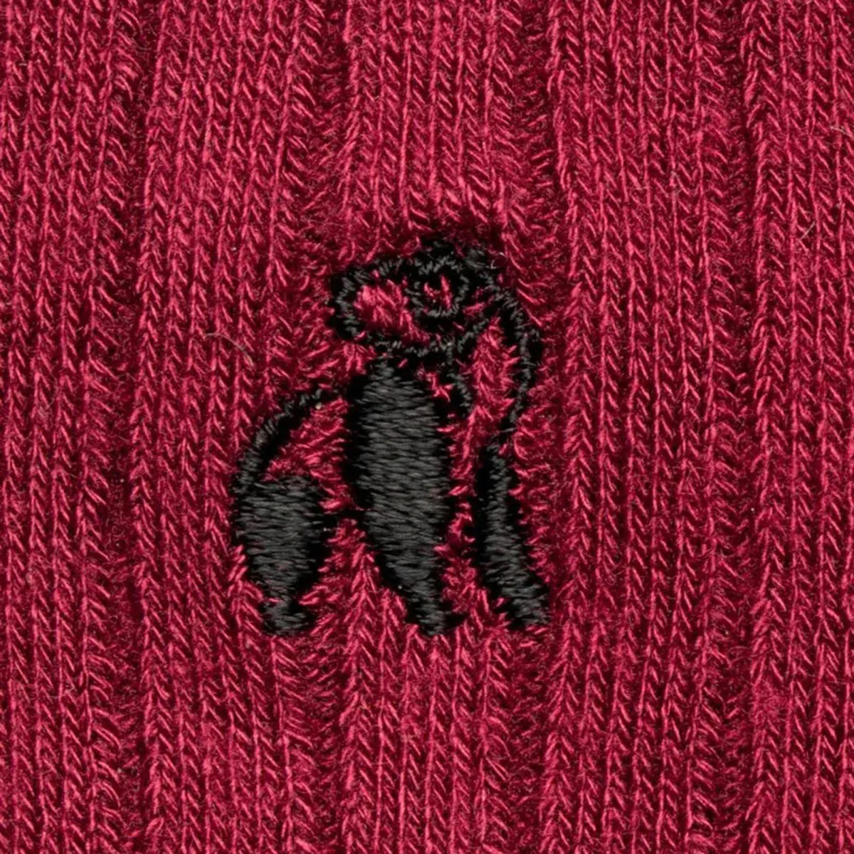Swole Panda Socks Deep Burgundy