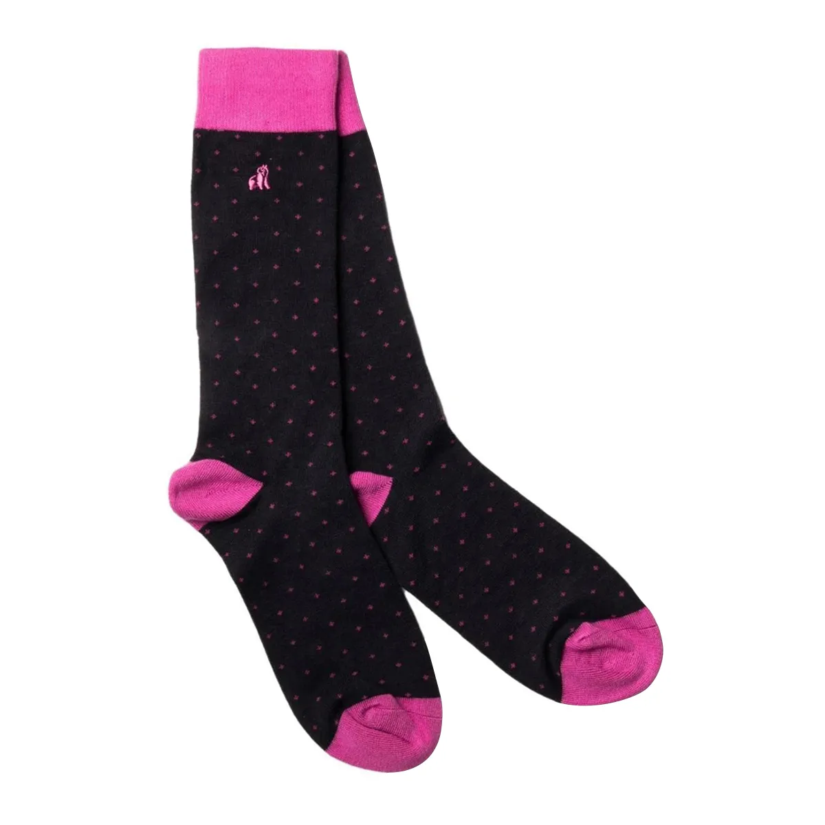 Swole Panda Spotted Pink Socks