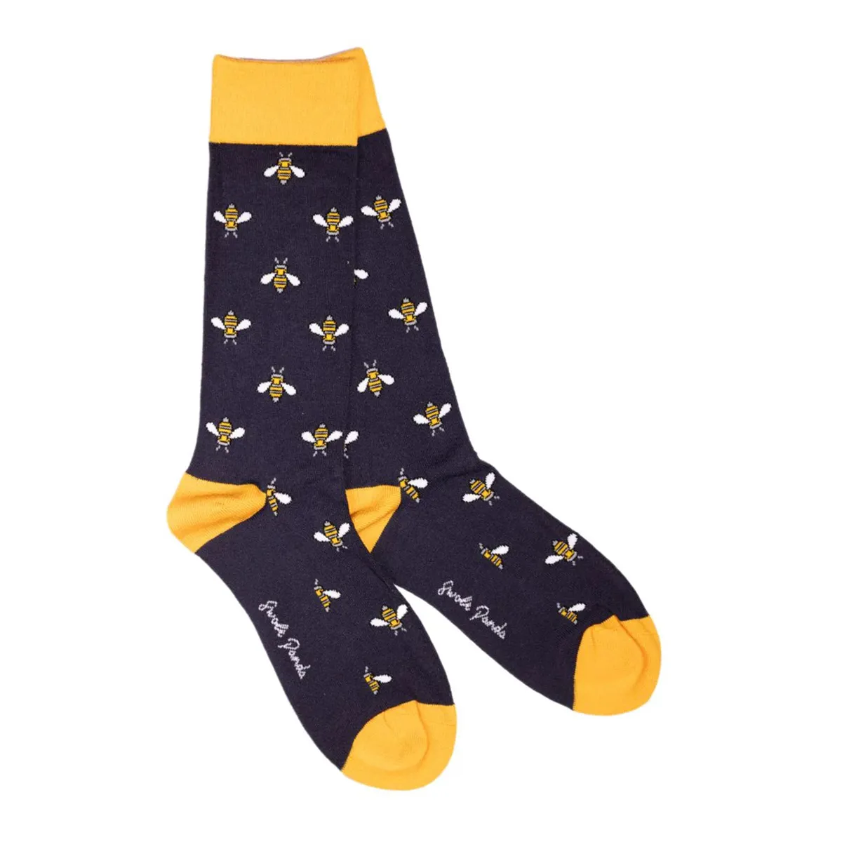 Swole Panda Bumblebee Socks Navy