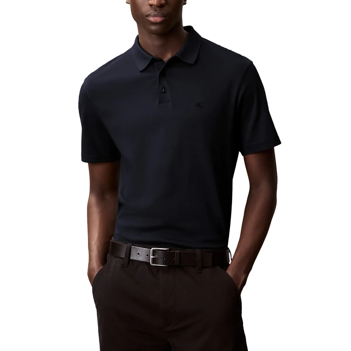 Calvin Klein SS Supima Chest Emb Polo Dark Sapphire