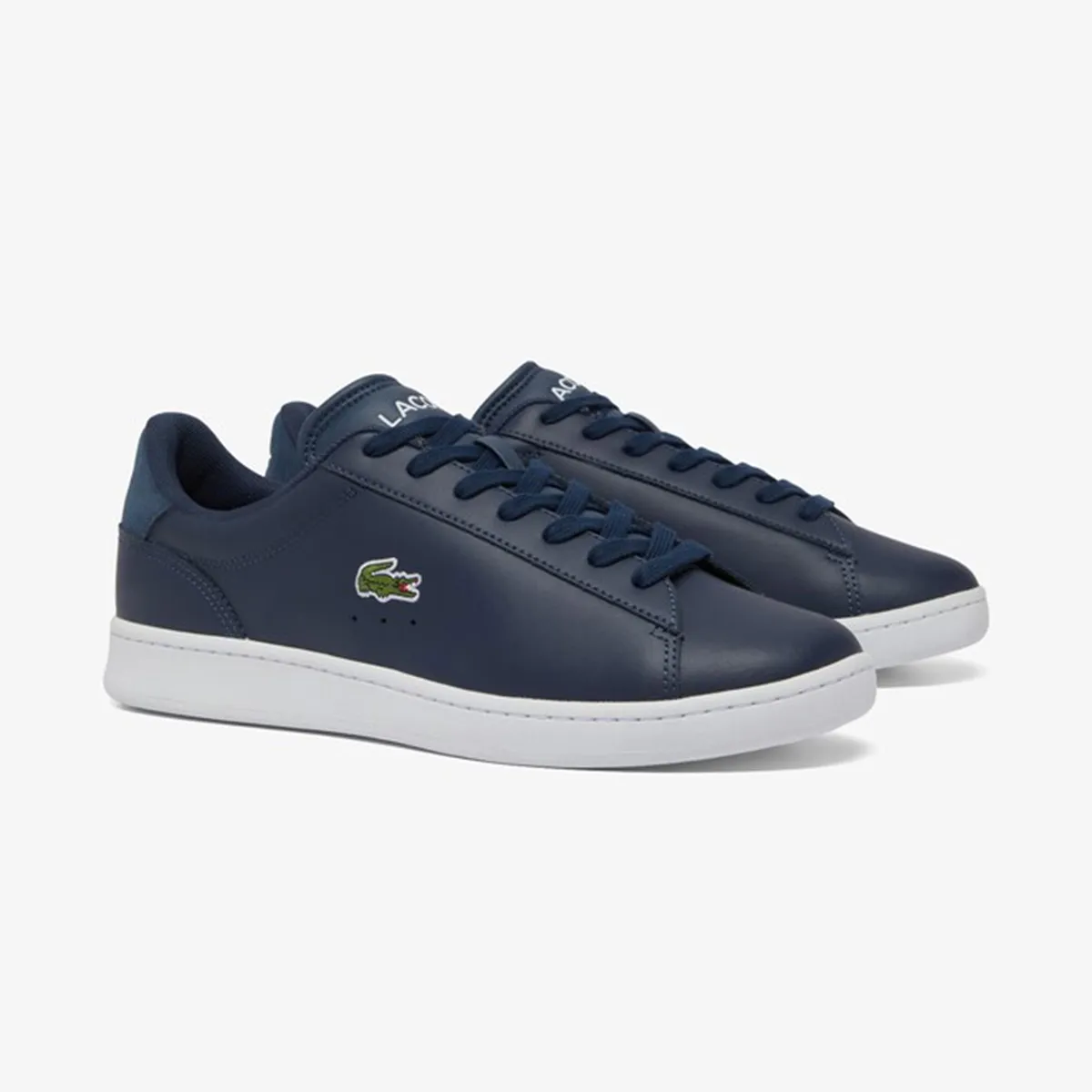 Lacoste Plain Leather Trainer Navy White