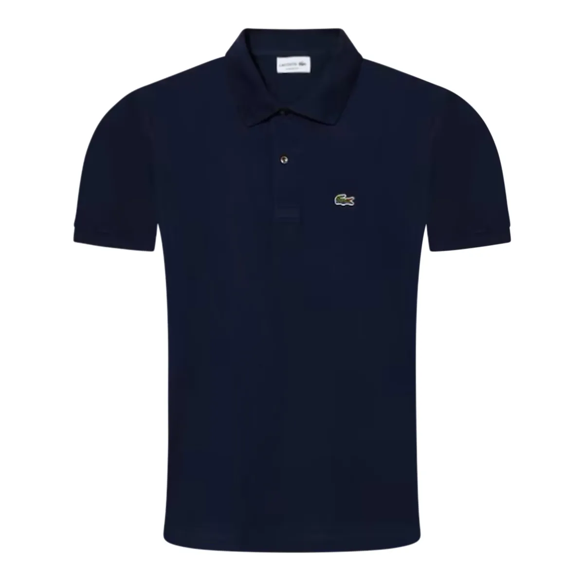 Lacoste SS Ribbed Collar Polo Shirt Navy Blue