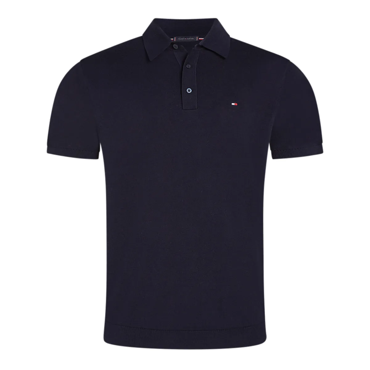 Tommy Hifiger LS Knitted Polo Shirt Desert Sky