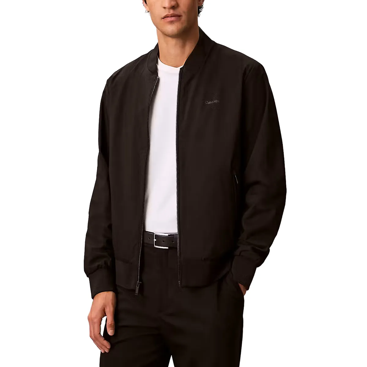 Calvin Klein LS Matte Bomber Jacket Black