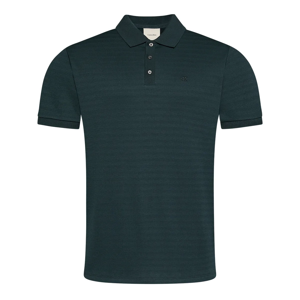 Calvin Klein SS Tonal Stripe Polo Nearly Green