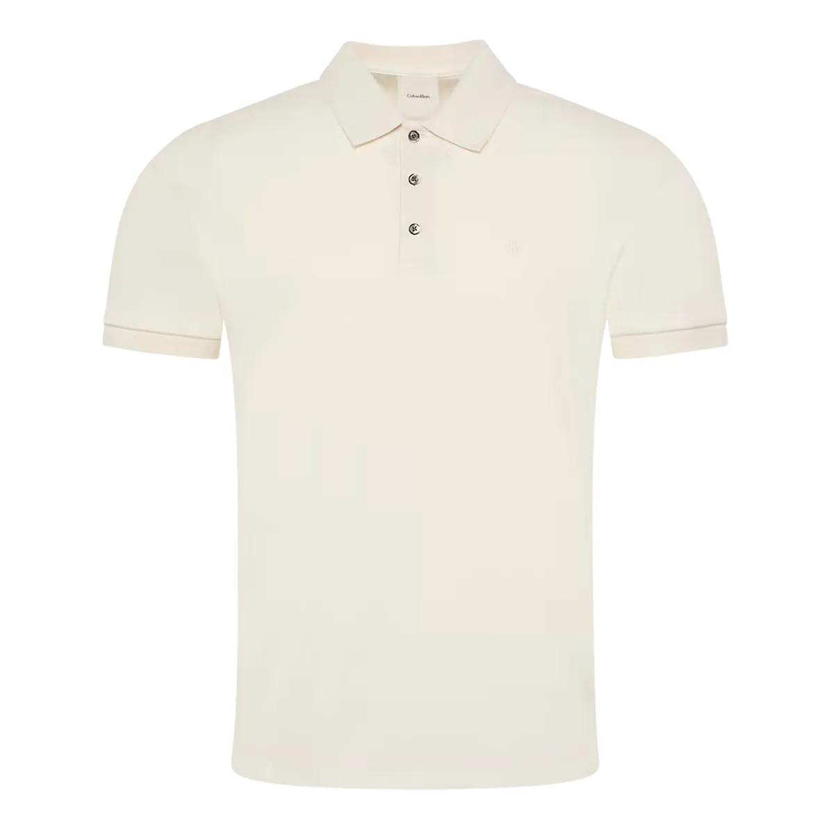 Calvin Klein SS Tonal Stripe Polo Tofu Beige