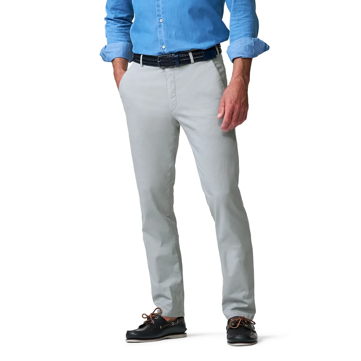 Meyer Oslo Premium Stretch Chino Light Grey