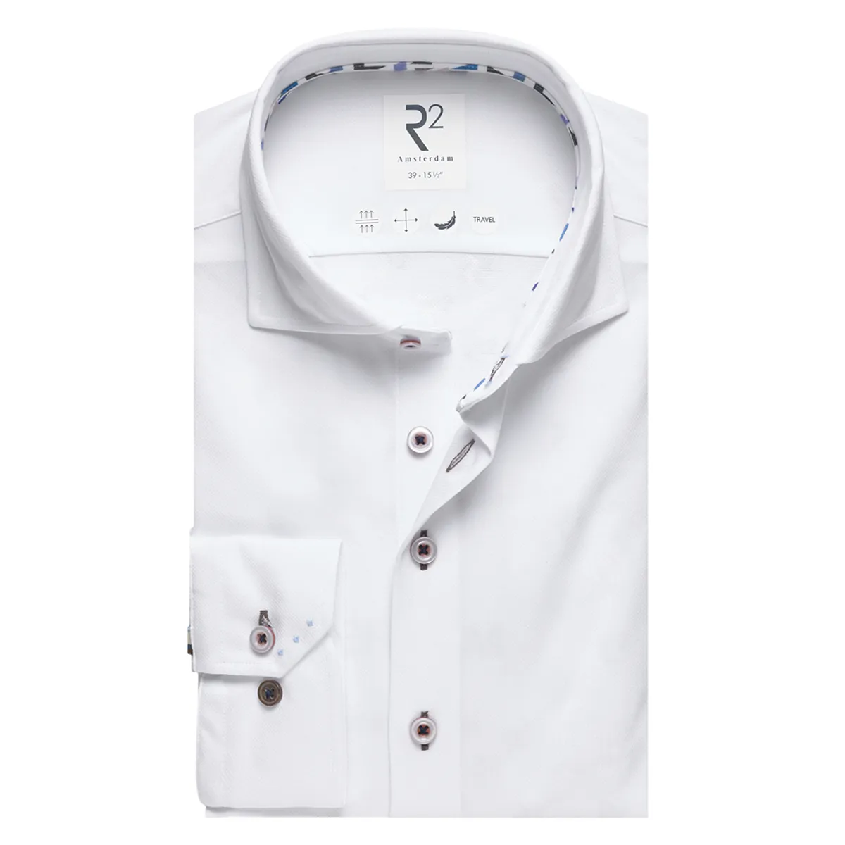 R2 Amsterdam Knitted Dobby Tech Shirt White