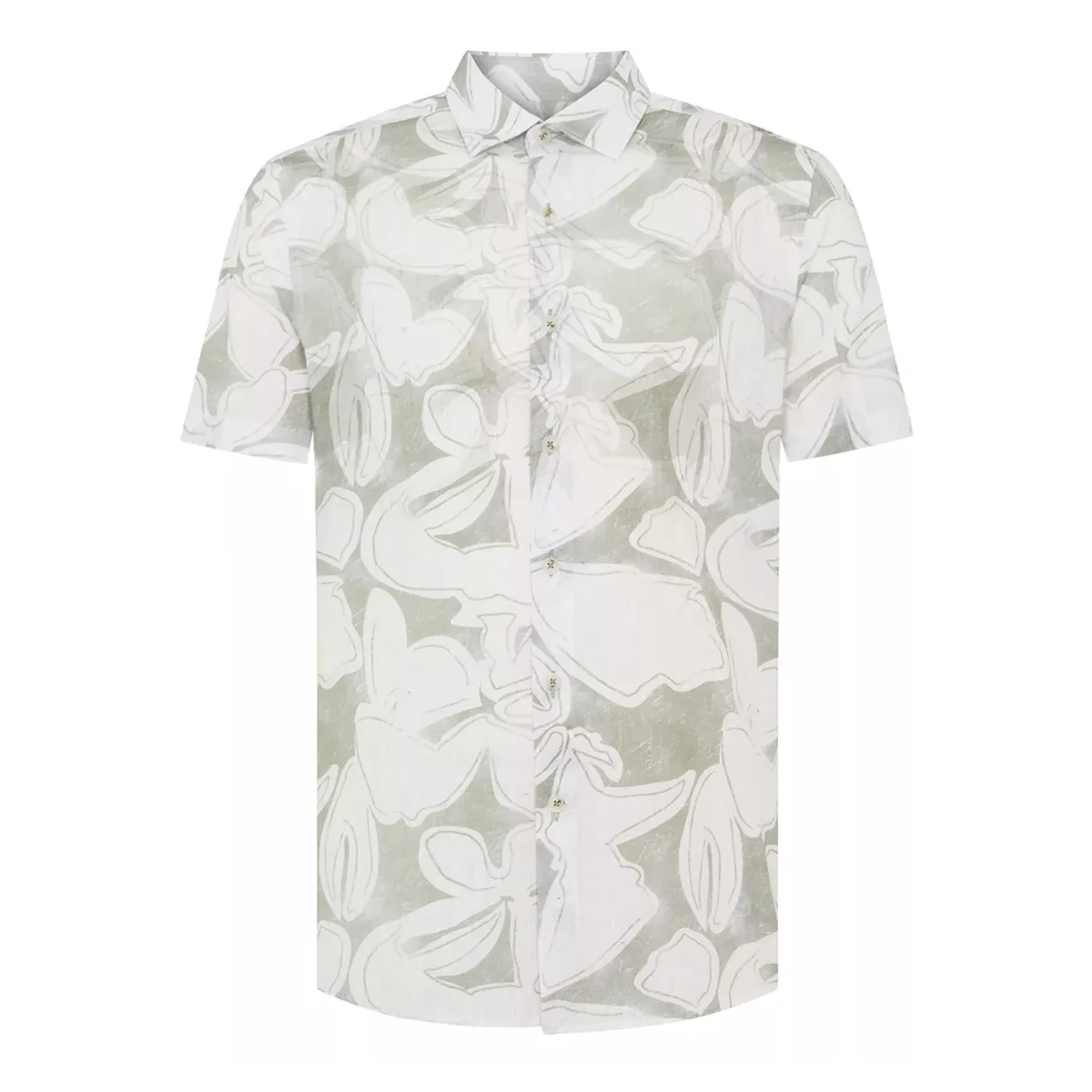 Remus Uomo SS Tapered Parker Shirt Lt Green - 32