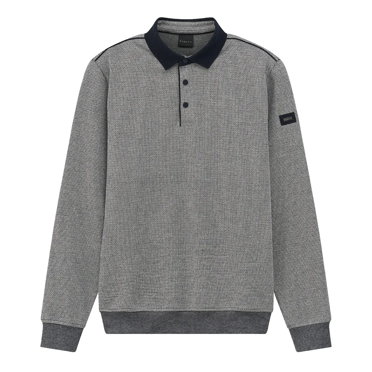 Bugatti LS Knit Polo Shirt Navy