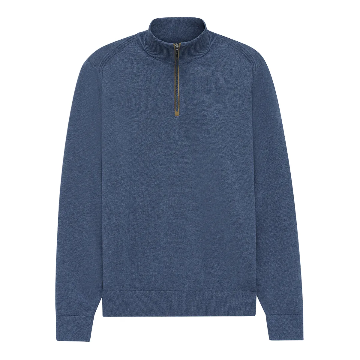 Bugatti Knit Half Zip Sweatshirt Dark Blue 370