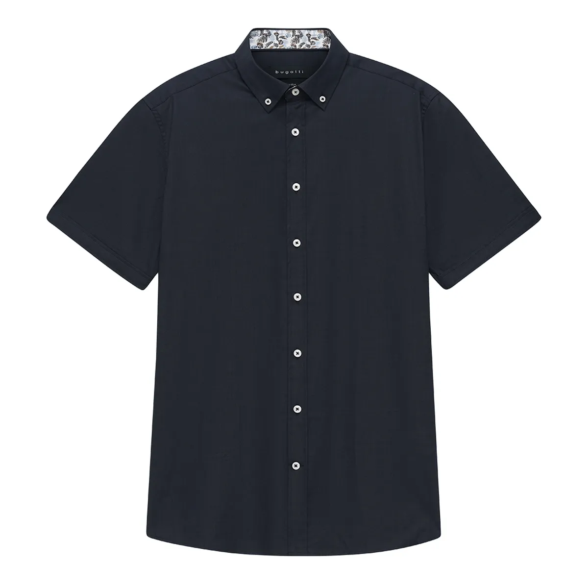 Bugatti SS Plain Shirt Navy - 390