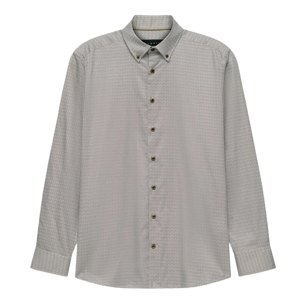 Bugatti LS Star Print Shirt Brown